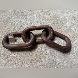 Rustic Wood Wooden Chain Link Home Decor 24” New Never Used